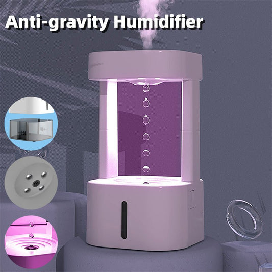 Anti - Gravity Water Drop Humidifier | 580ML Ultrasonic Air Mist Diffuser - Best Price at Zenvia | Buy Now!