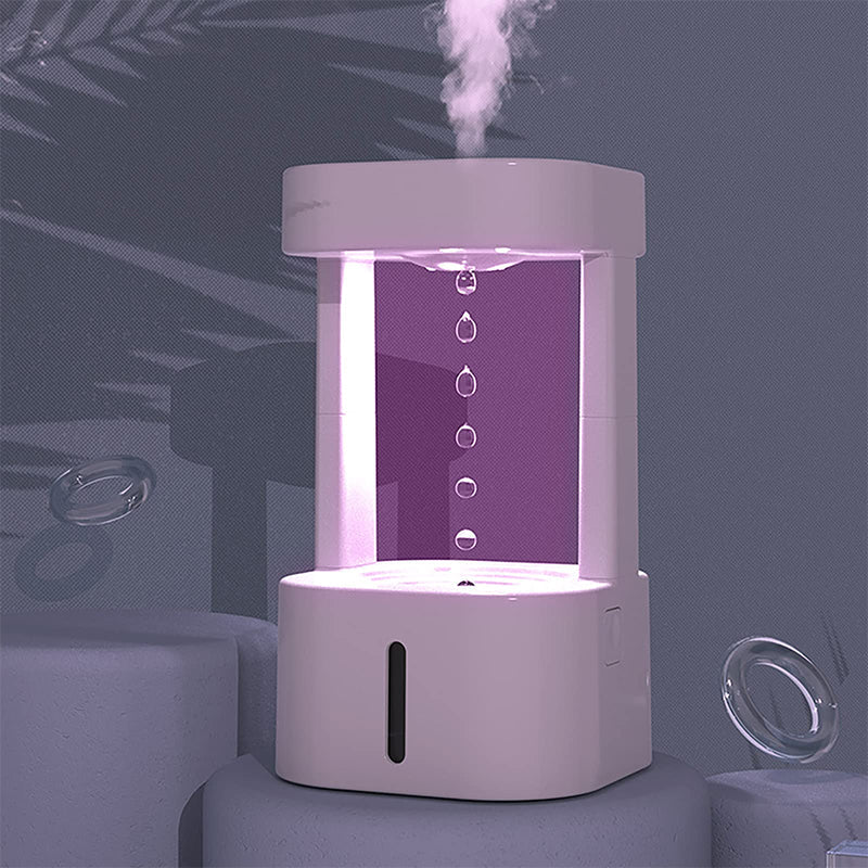 Anti - Gravity Water Drop Humidifier | 580ML Ultrasonic Air Mist Diffuser - Best Price at Zenvia | Buy Now!