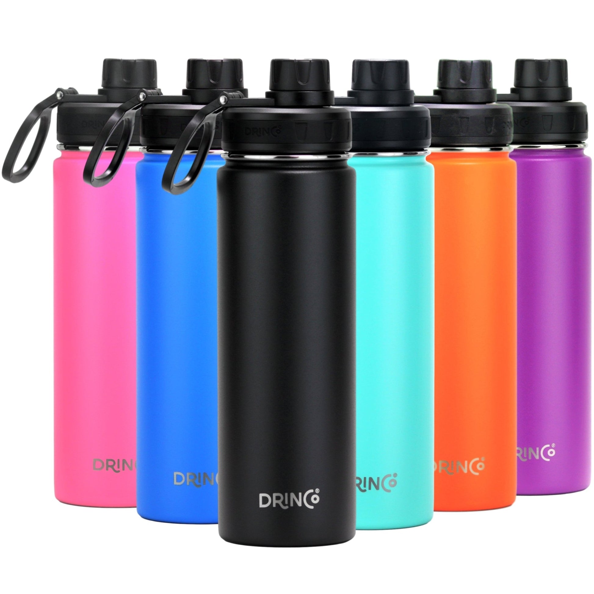 DRINCO® 22oz Stainless Steel Sport Water Bottle - Black - Best Price at Zenvia | Buy Now!