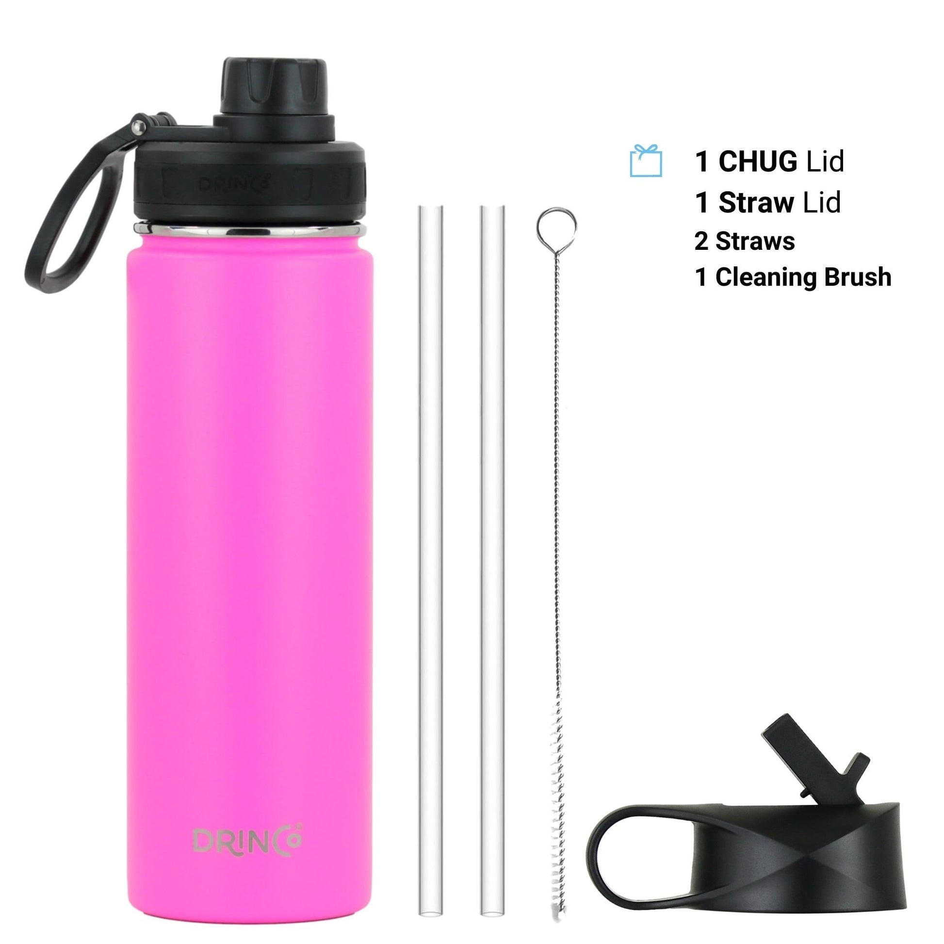 DRINCO® 22oz Stainless Steel Sport Water Bottle - Island Pink - Best Price at Zenvia | Buy Now!